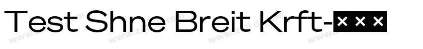 Test Shne Breit Krft字体转换